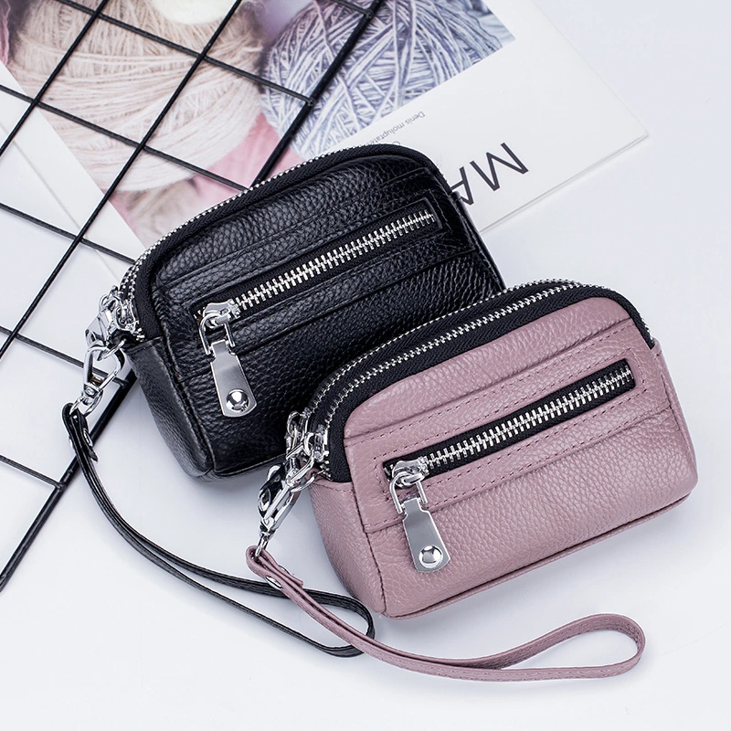 Ladies Mini Double Zipper Multifunctional Coin Purse