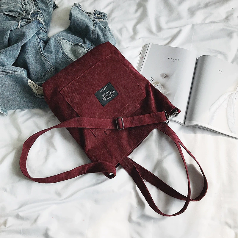 Korean Casual All-match Fashion Corduroy Messenger Bag