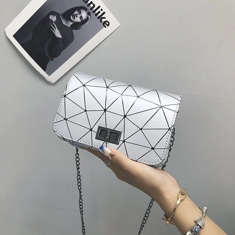 All-match Korean Messenger Bag Ins Super Fire Chain Shoulder Bag Lock Small Square Bag