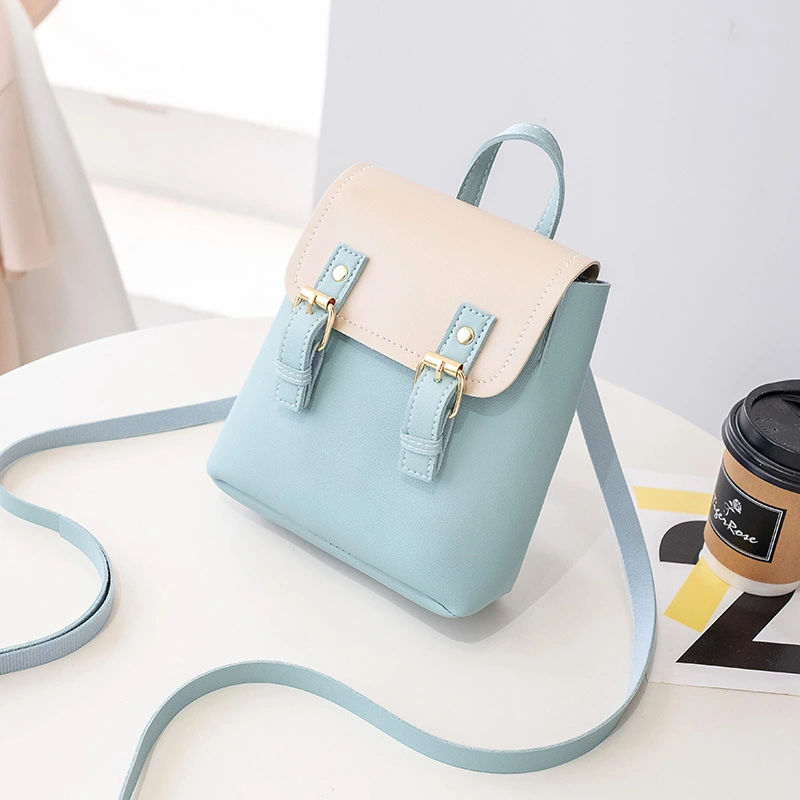Multi-function Double Pin Buckle Small Backpack One-shoulder Diagonal Women's Bag