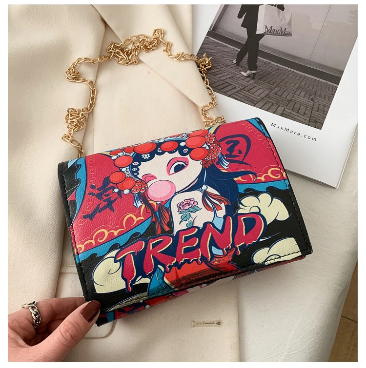 Foreign Trade Female Bag New Small Square Bag Street Trend Personality National Style Chain Messenger Bag