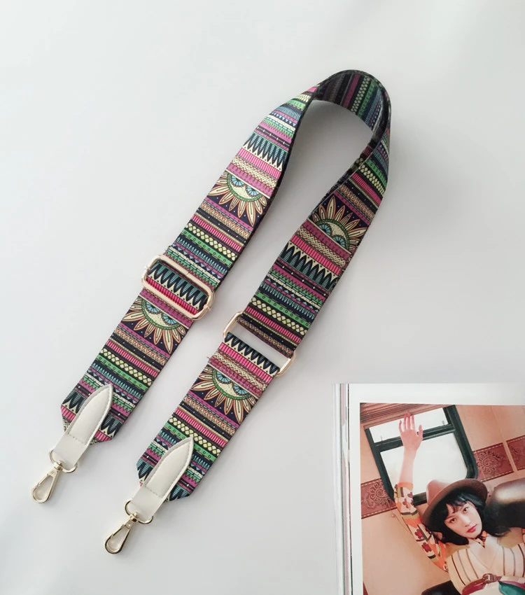 Crossbody Contrast Color Ethnic Style Shoulder Strap