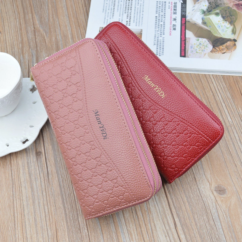 Ladies Long Large-capacity Double Zipper Wallet