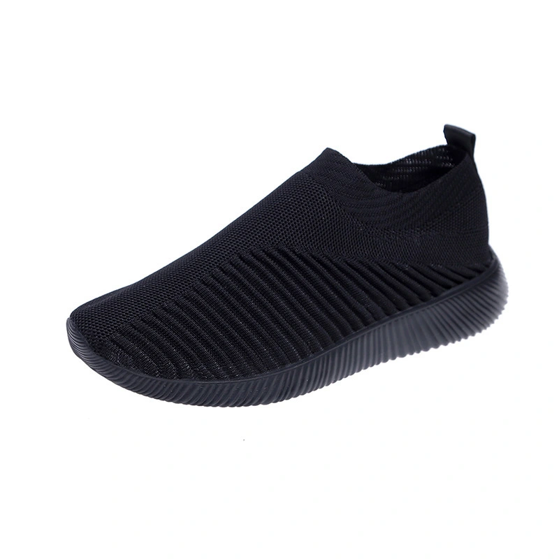 Wish Flying Socks Shoes Stretch Cloth Foreign Trade Large Size Women's Shoes Amazon Europe And America Running Single Shoes Wholesale