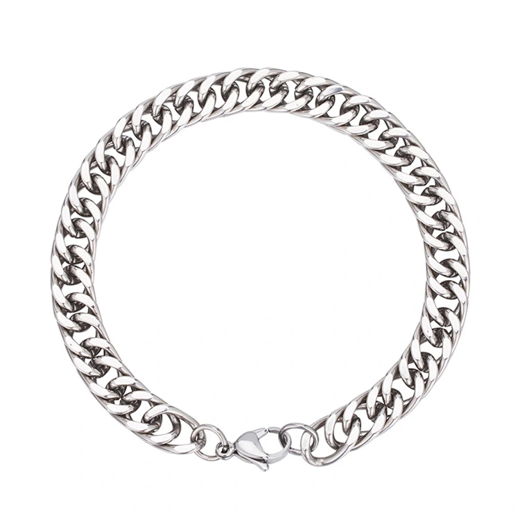 Hip Hop Rock Punk Men's and Women's Titanium Steel Simple Chain Bracelet