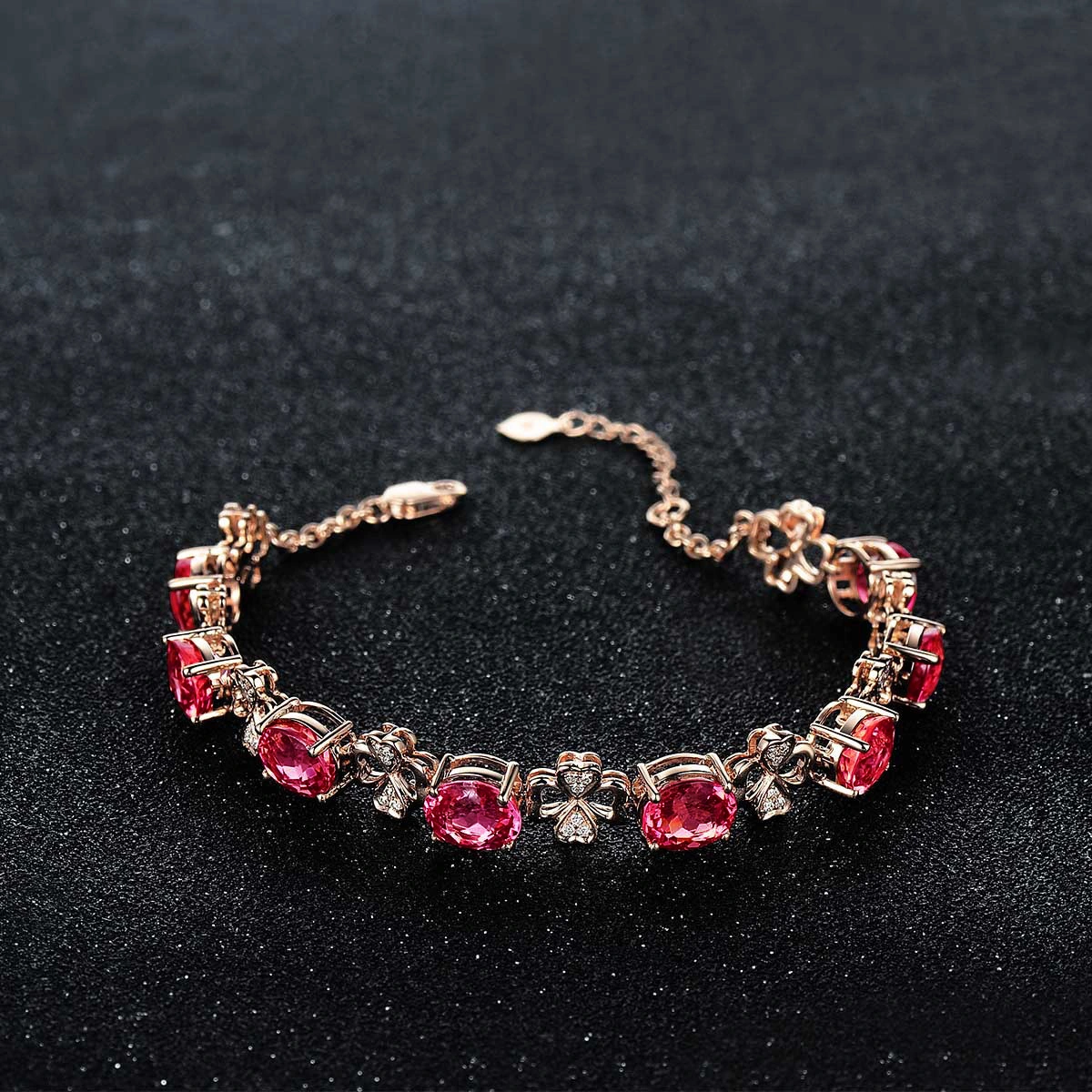 Natural Rubellite Gemstone Bracelet Female Temperament Bracelet