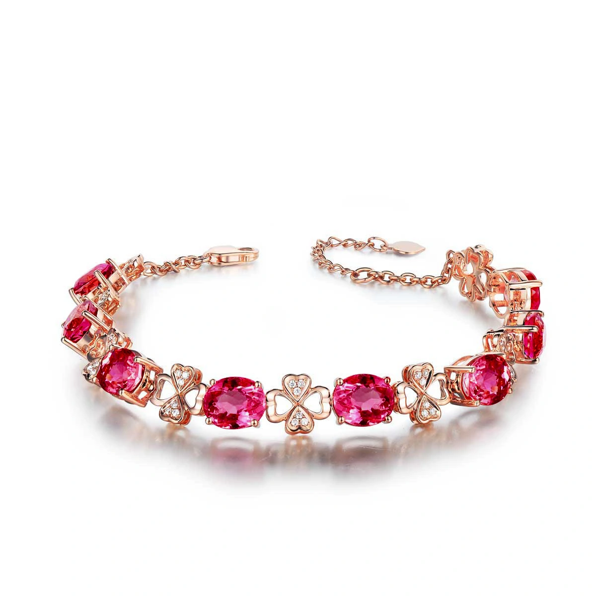 Natural Rubellite Gemstone Bracelet Female Temperament Bracelet