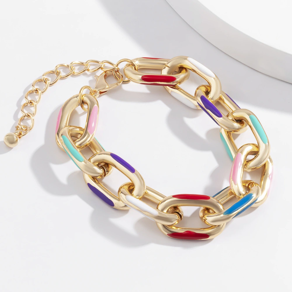 Creative Personality Metal Color Dripping Bracelet