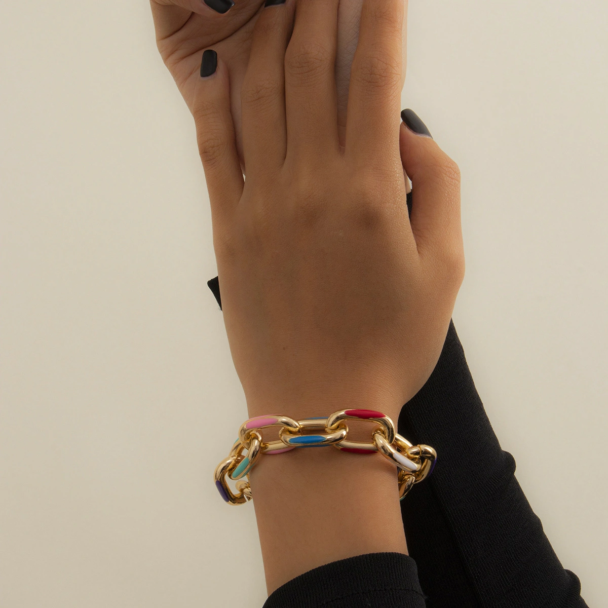 Creative Personality Metal Color Dripping Bracelet
