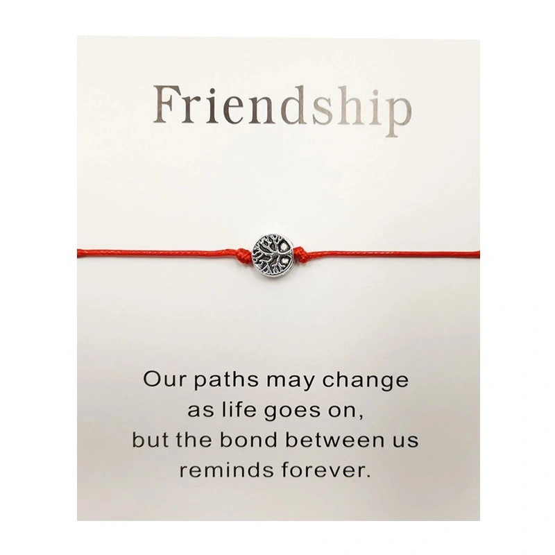 Simple Friendship Card Adjustable Bracelet