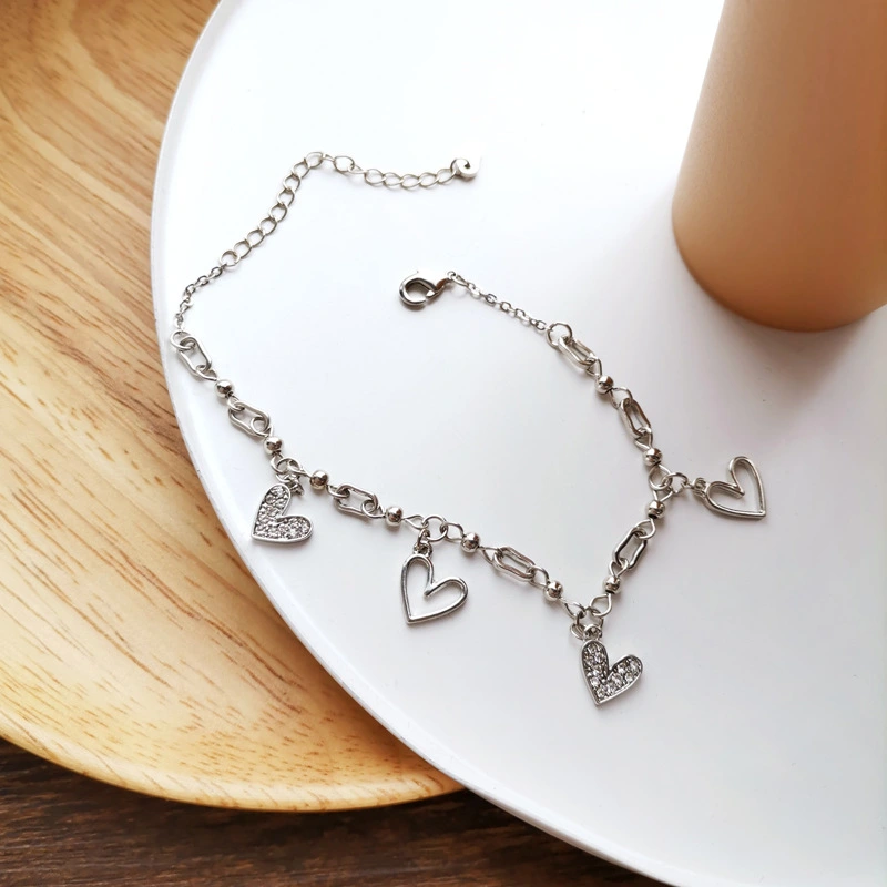 Sweet Love Tassel Bracelet Fashion Design Bracelet Simple Diamond Hollow Bracelet