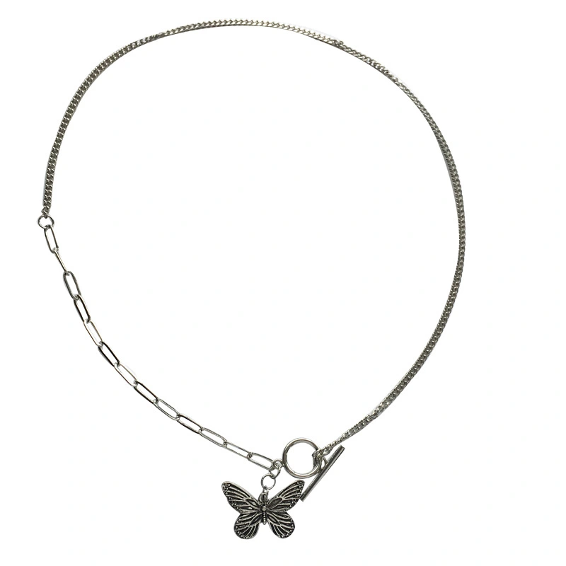 Fashionable Personality Metallic Butterfly Shape Necklace