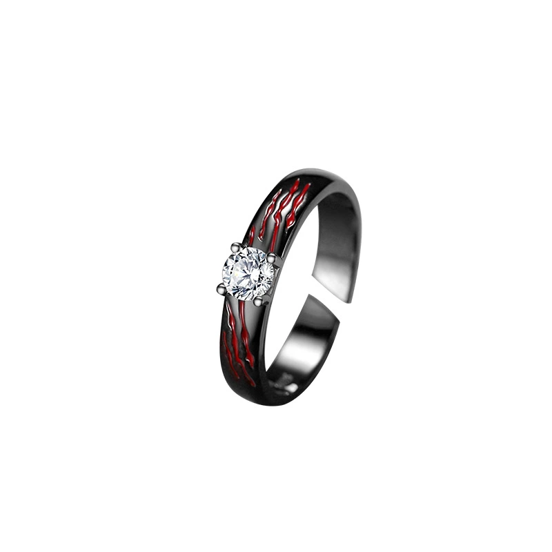 Original Design Beauty And Beast Couple Ring 925 Sterling Silver Ring Flower Simple Birthday Gift For Girlfriend