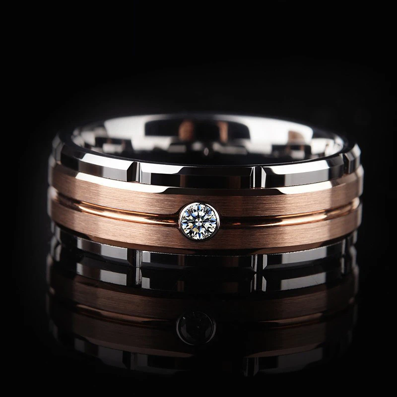 Men's Fashion Simple Ring With Diamonds