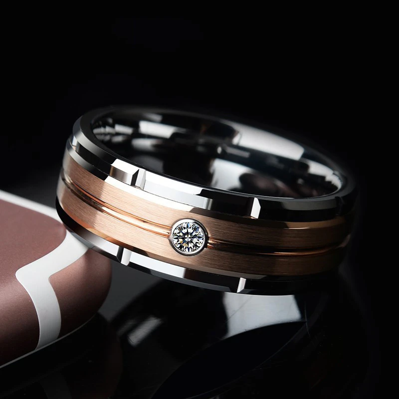 Men's Fashion Simple Ring With Diamonds