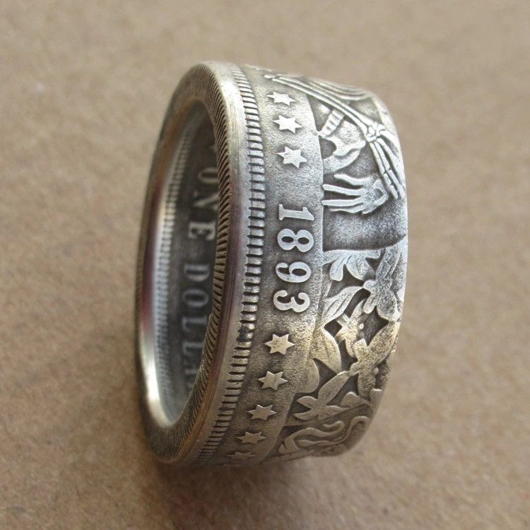 Wanderer Silver Dollar Silver Plated Ring