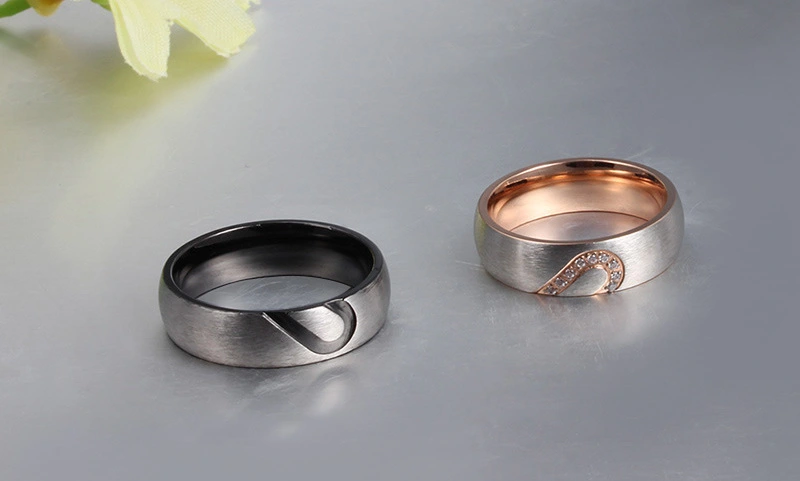 Micro diamond ring couple ring