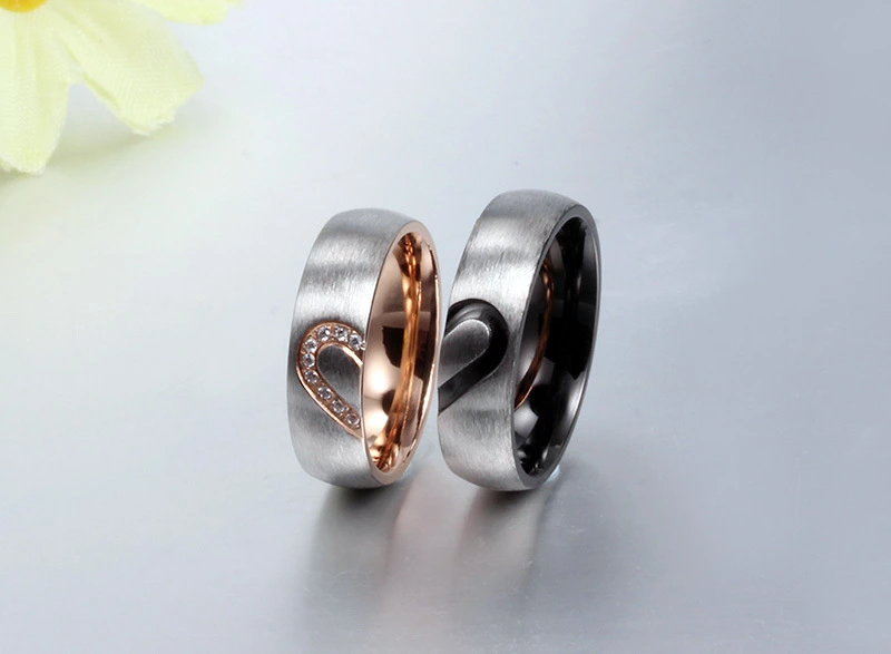 Micro diamond ring couple ring