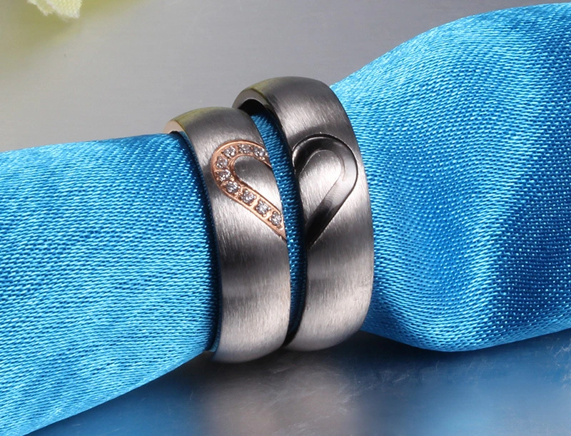 Micro diamond ring couple ring