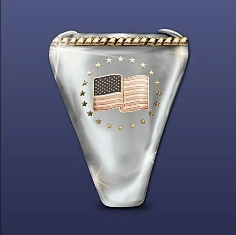 The New S925 Silver-Plated Eagle Ring American Eagle Symbolizes Hip-Hop Viking Eagle Two Tone