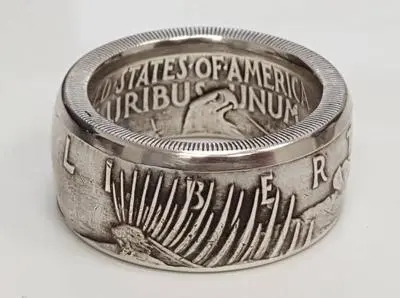 Hengzi Wish Hot New Jewelry American Morgan Silver Dollar 1928 Coin Ring Factory Direct Sales