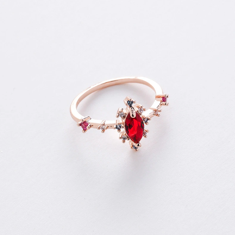 Version Of The New Variety Of Micro-Inlaid Crystal Zircon Ring