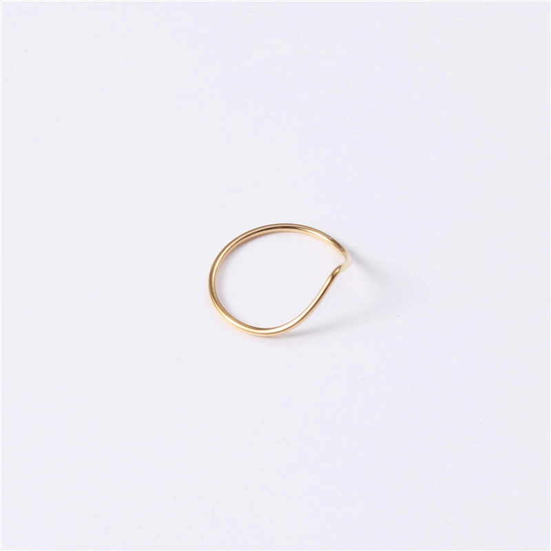 18K Gold Ring Ins Joint Index Finger Ring Fashion Personality Tail Ring