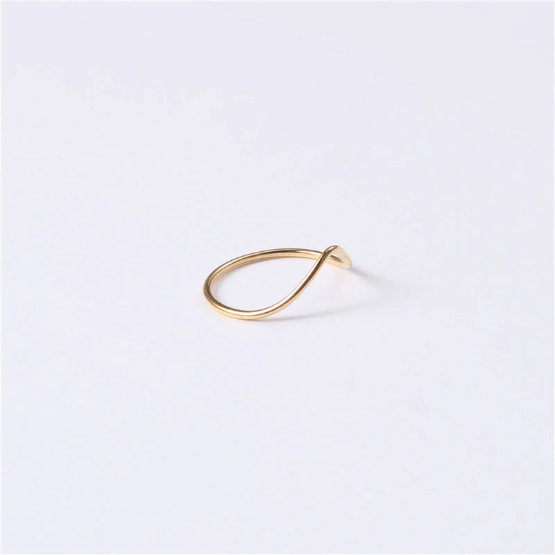 18K Gold Ring Ins Joint Index Finger Ring Fashion Personality Tail Ring