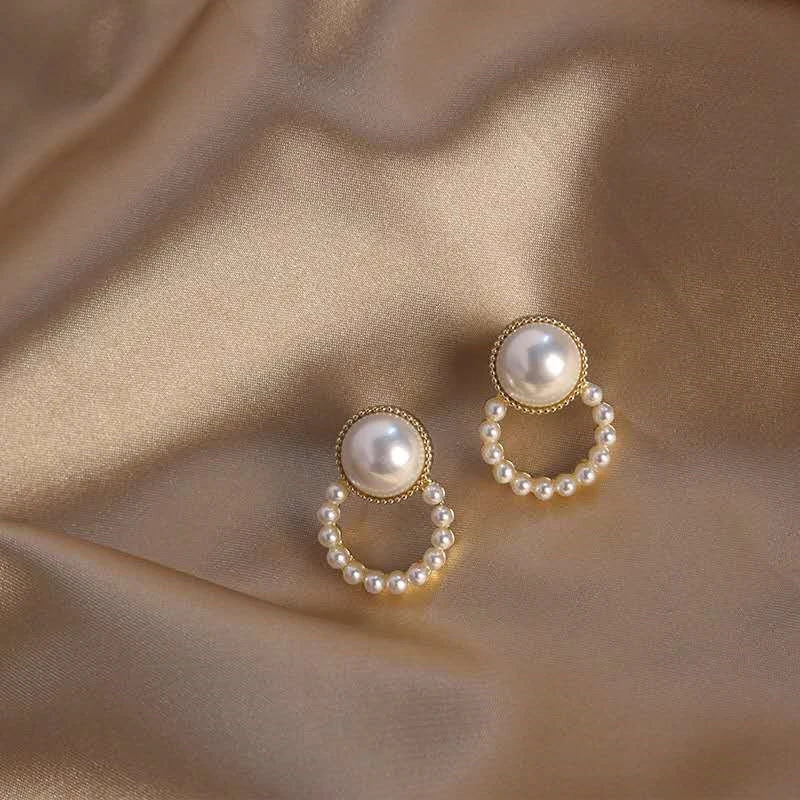 Retro Temperament Pearl Earrings High Sense