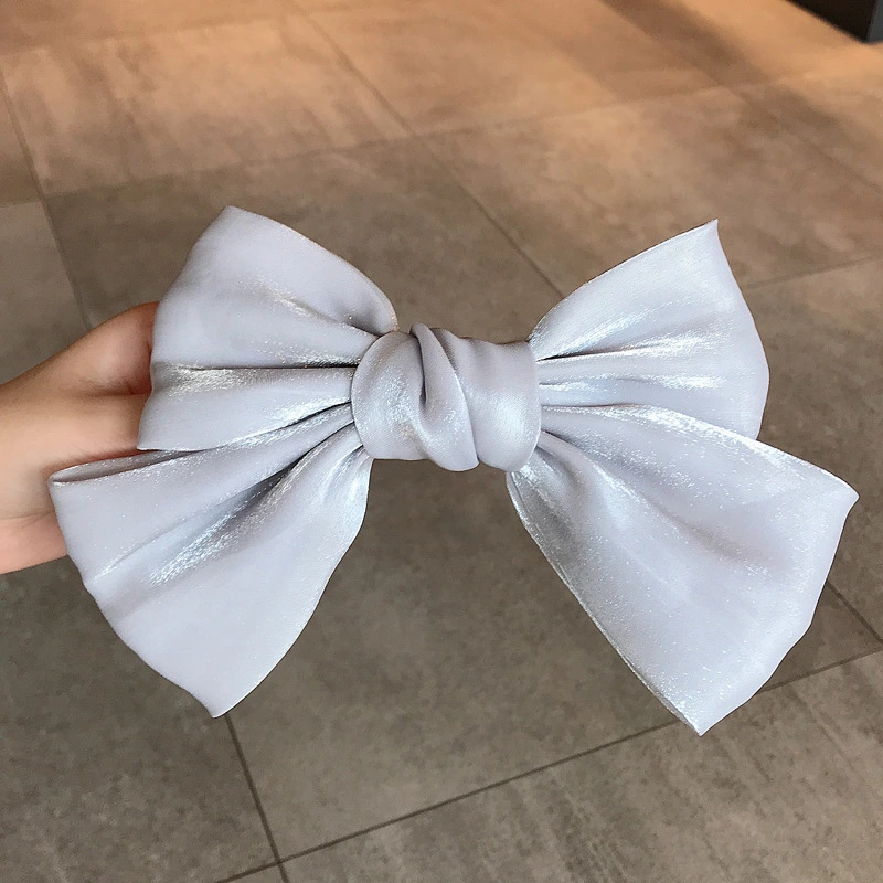 French Pearl Satin Bow Hairpin