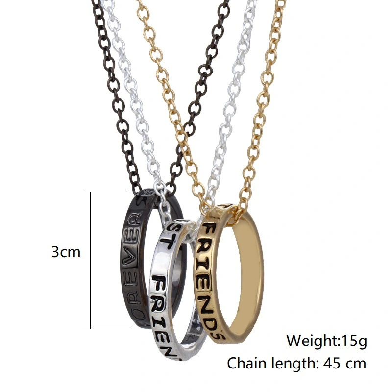 Tricolor Ring Pendant Friend Jewelry