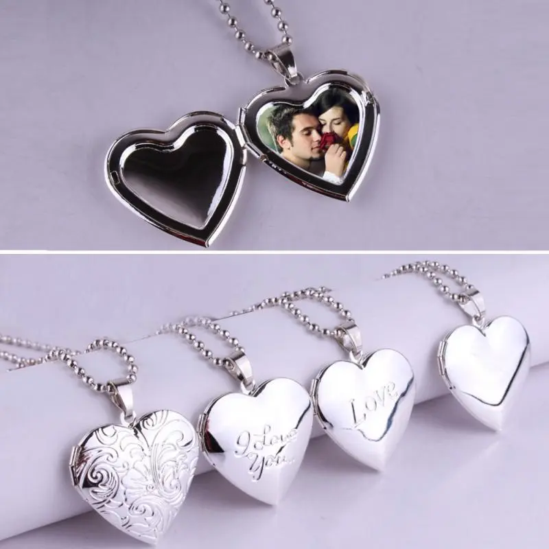 Photo Box Heart Pendant Sweater Chain Love Can Be Opened All-Match