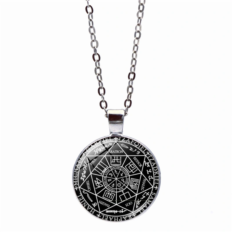 Cross-Border New Accessories Seven Archangels Time Gemstone Necklace European And American Metal Pendant Jewelry