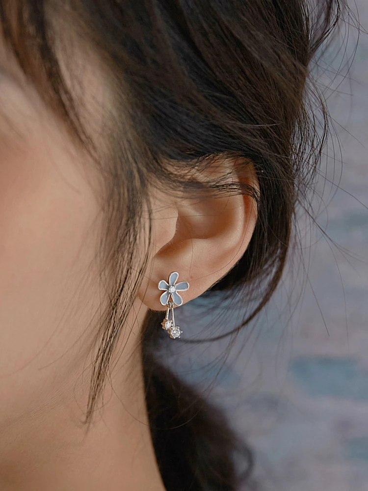 Sweet Tassel Sterling Silver Earrings Women