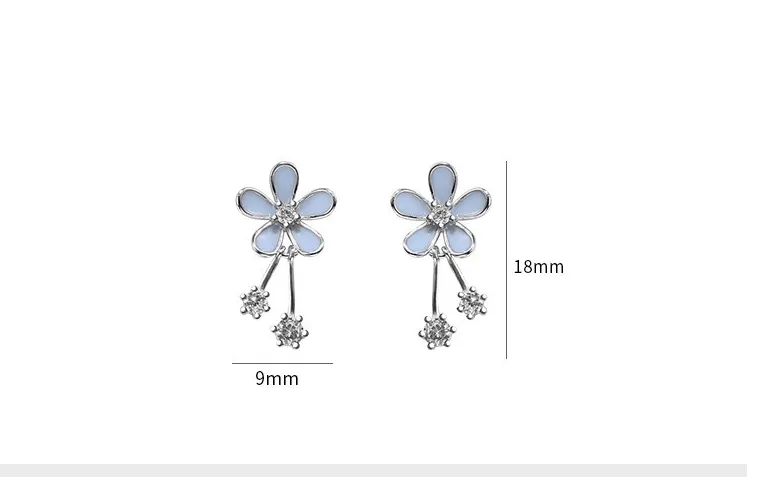 Sweet Tassel Sterling Silver Earrings Women