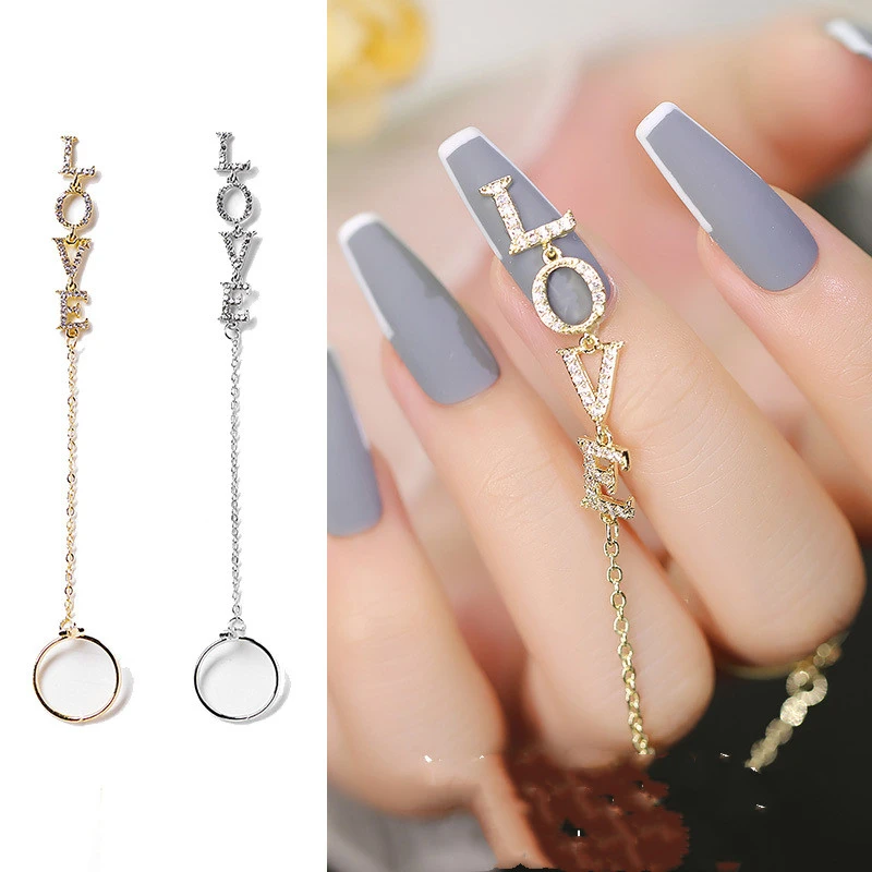 Love Chain Nail Decoration Accessories Manicure