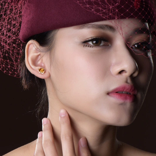 European And American New Temperament High - End Topaz Ear Nail