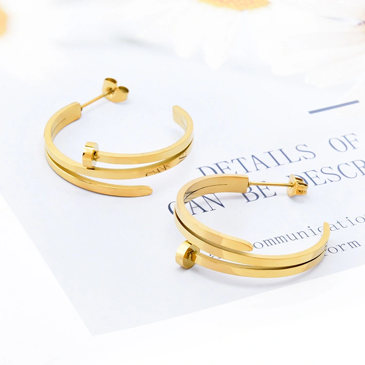 Exaggerated Trend Geometric Nail Earrings
