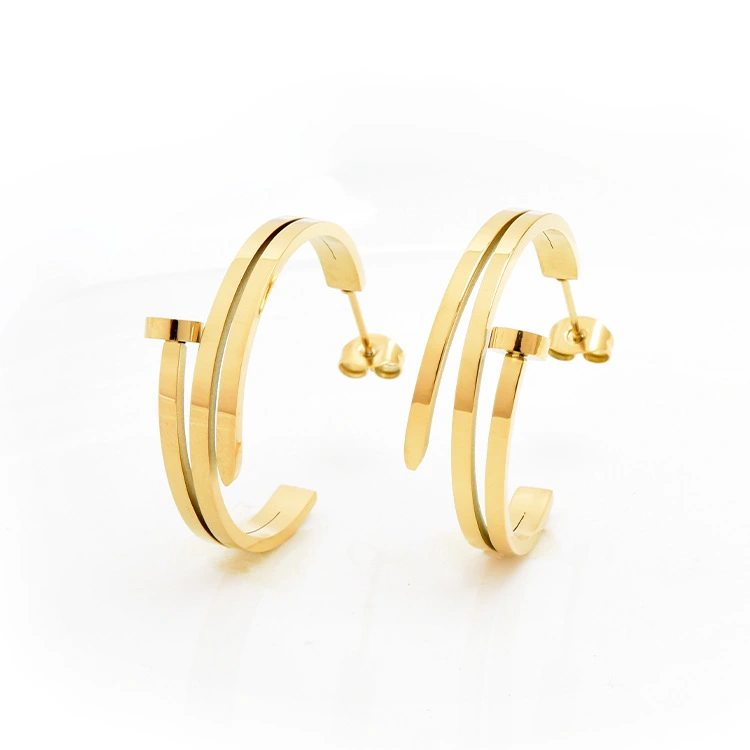Exaggerated Trend Geometric Nail Earrings