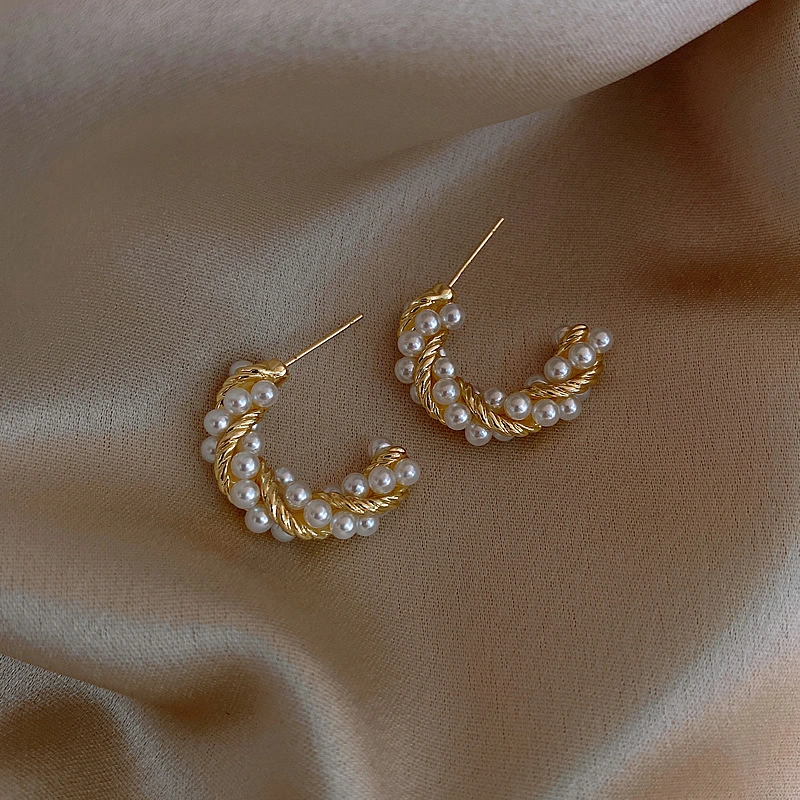 Retro Hong Kong Style Stud Earrings