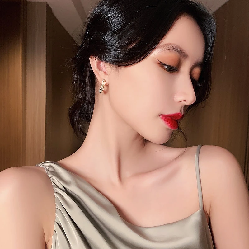 Retro Hong Kong Style Stud Earrings