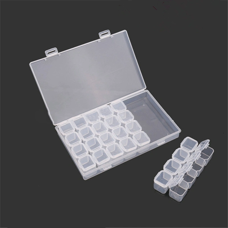 Manicure Tool Set 28 Grid Jewelry Box Open Mini Diamond Box Storage Box