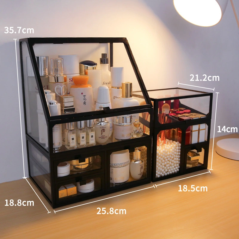 Dust-Proof Desktop With Cosmetic Storage Box