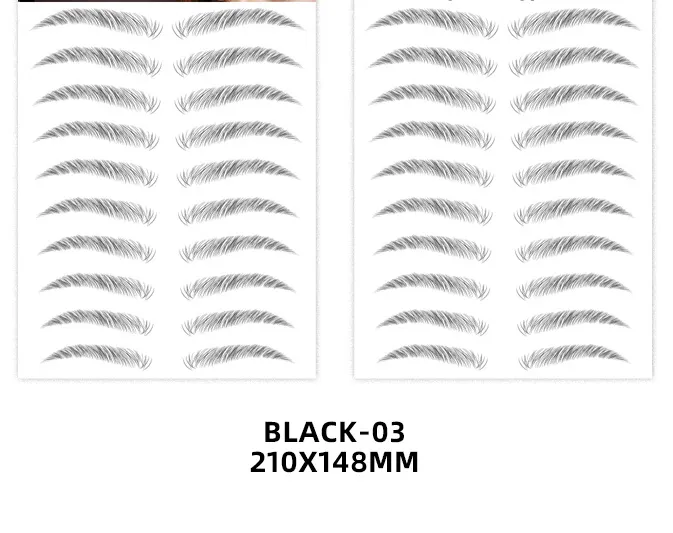 6D Imitation Ecological Eyebrow Stickers Waterproof And Environmental Protection