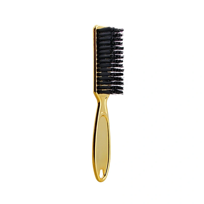 Retro Gradient Oil Head Electroplating Broken Hair Sweep Neck Beard Brush Hair Salon Hairdressing Tools