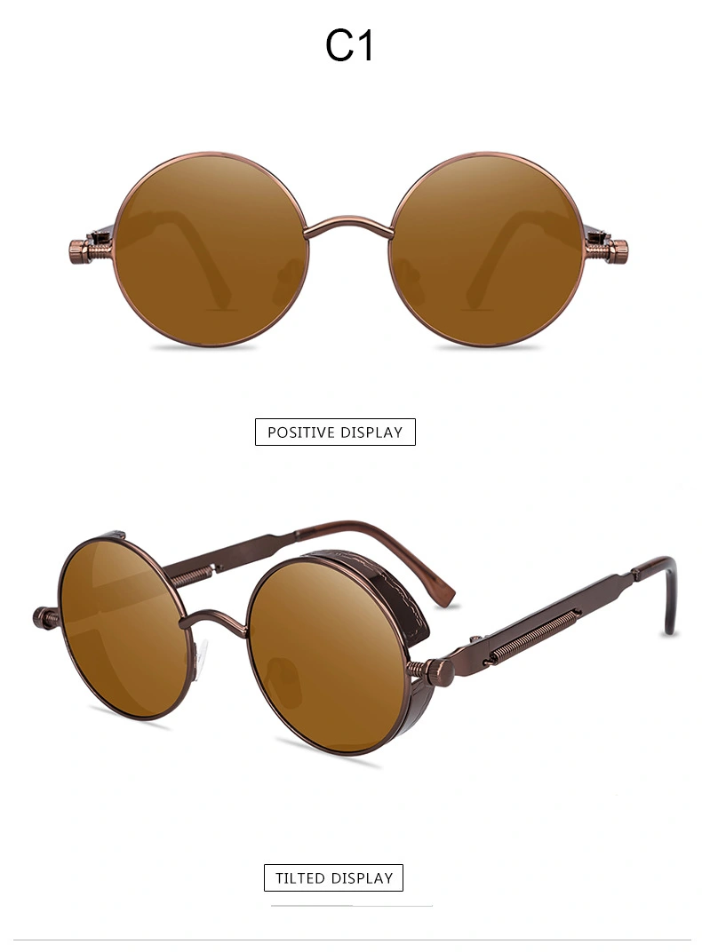Fashion Steampunk Metal Spring Foot Sunglasses