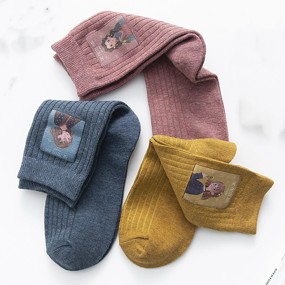 Little Girl Pattern Socks Women