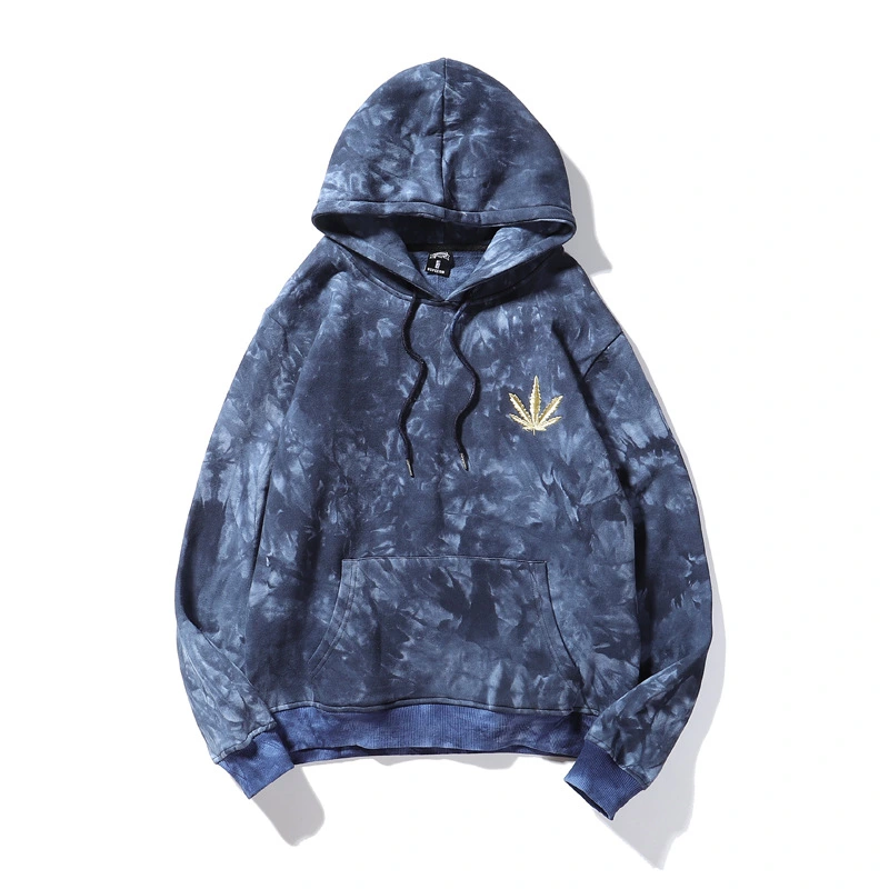Fashion Plus Velvet Tie-Dye Gradient Hooded Sweatshirt