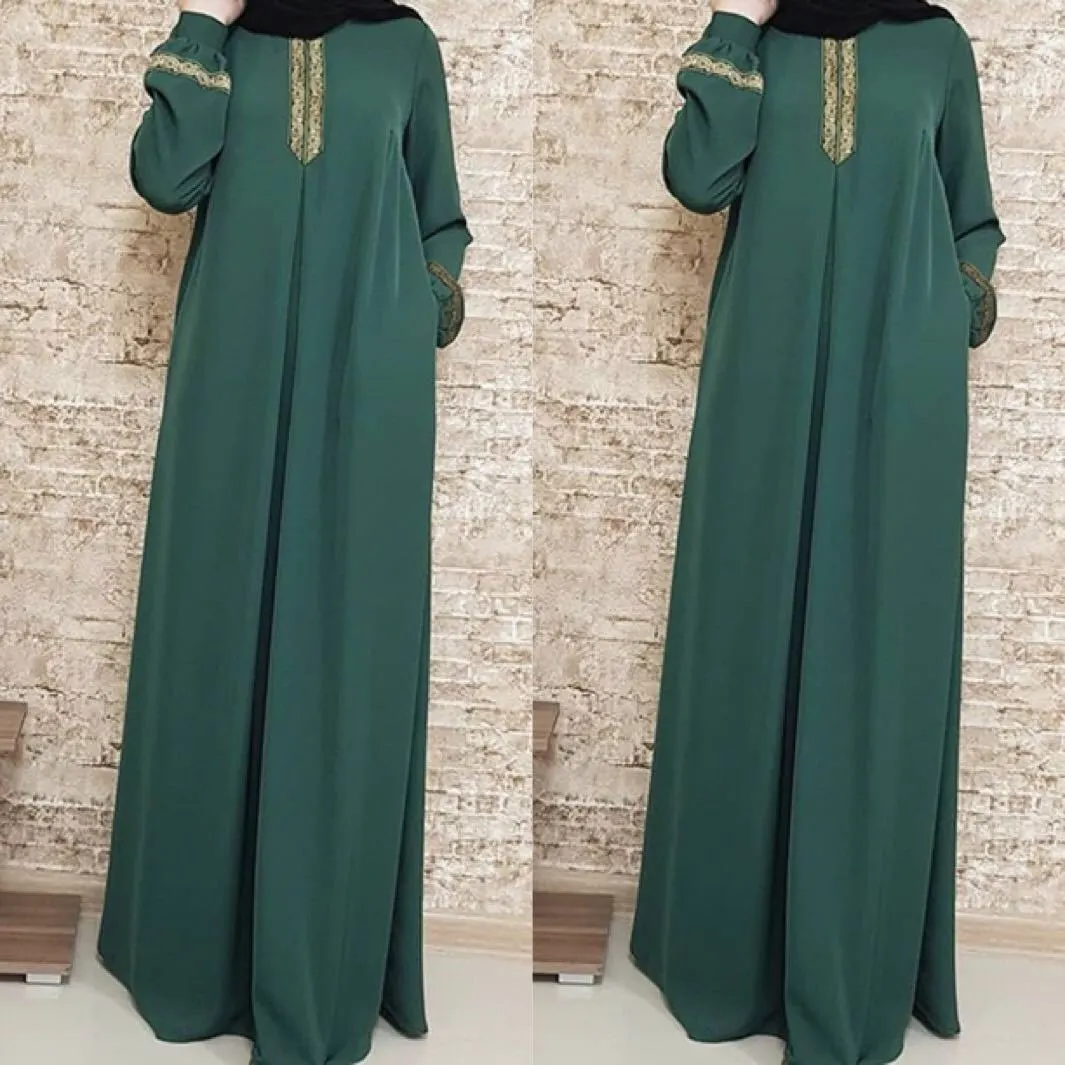 Ethnic Style Printed Princess Dress Loose Long Skirt Foreign Trade Dress