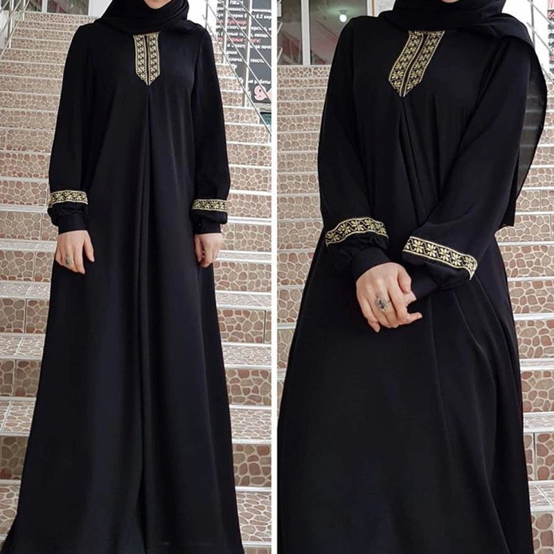 Ethnic Style Printed Princess Dress Loose Long Skirt Foreign Trade Dress